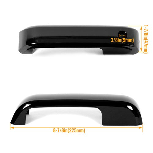 Solid Spare For Ford Ford F150 15-20 F250 F350 Crew Cab 17-22 Door Handle Cover Glossy Black