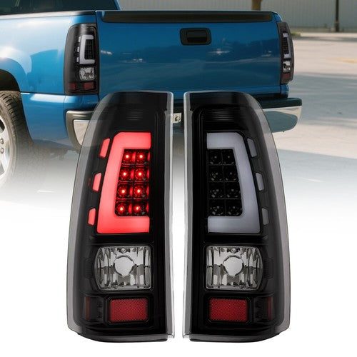 Solid Spare LED Rear Tail Lights For 99-06 Chevy Silverado 99-02 GMC Sierra 1500 2500 3500