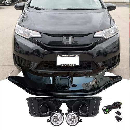 For 2015-2017 Honda Fit Jazz Front Bmuper Grille Grill & Fog Lights Lamps 5PCS