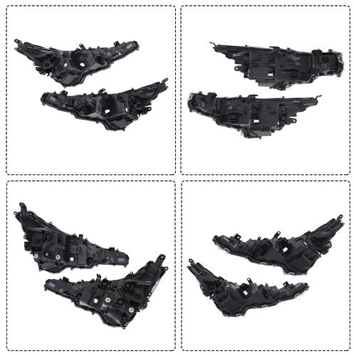 Solid Spare Front For Toyota Corolla 2023-2024 Pair LED Clear Headlights&Lower Grill Black