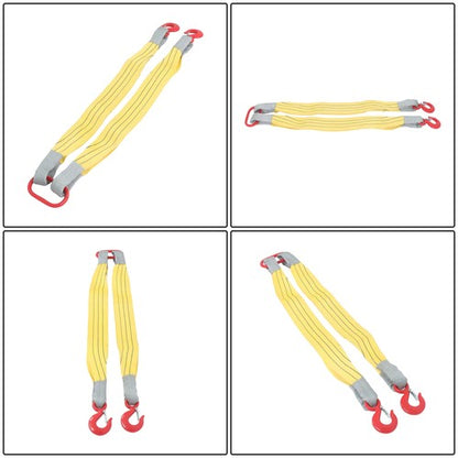 Solid Spare 2 Pack 3.3 FT Lifting Slings Straps - 4410 LBS Yellow Two Leg Rigging Straps