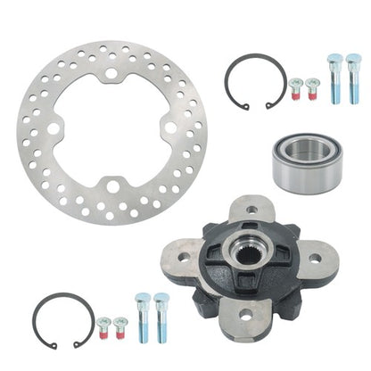 Solid Spare Front Wheel Hub Bearing Studs Brake Rotor For Polaris Ranger 570 900 1000 13-19