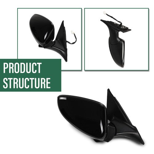 Solid Spare Fit For 2018-2022 Honda Accord 3 Pin Manual Fold Power Mirror Driver & Passenger