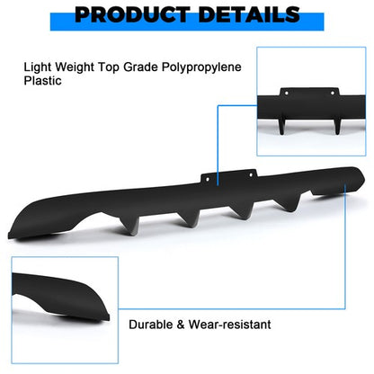 Solid Spare Rear Lower Bumper JDM Style Diffuser Lip For 03-07 Infiniti G35 2DR Coupe Black
