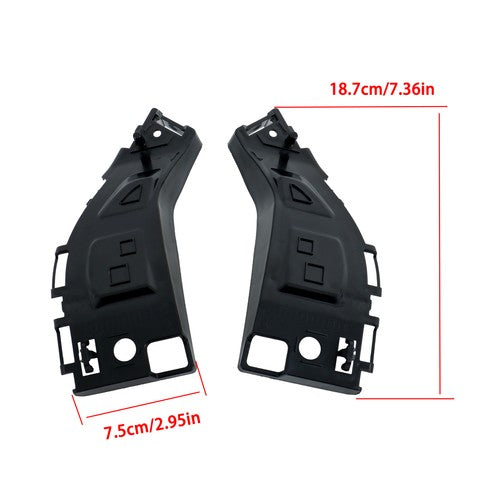 Solid Spare Front Bumper Bracket Replacement Plastic Black 2pcs Fit For Ford Flex 2009-2019