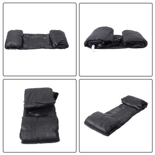 Solid Spare 4' x 50' Privacy Fence Heavy Duty Fencing Mesh Shade Cover Garden Black