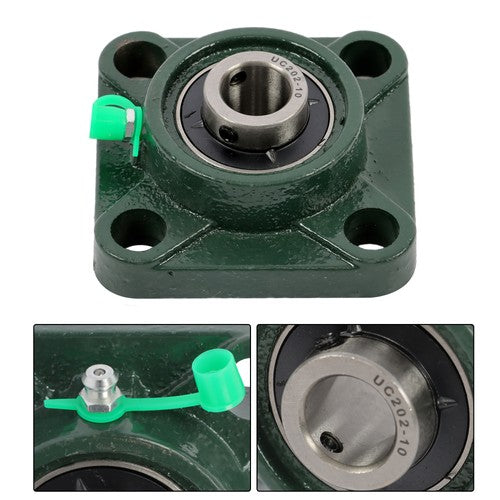 Solid Spare 4pcs UCF202-10 Pillow Block Bearing 4-Bolt Self-Aligning Solid Base 5/8" Bore