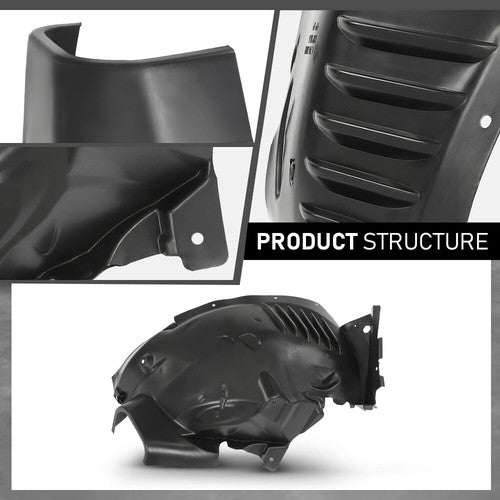 Solid Spare Fit For 08-11 Mercedes-Benz C230 C250 C300 C350 Front Left Fender Liner