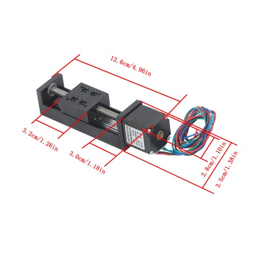 Solid Spare 50mm Mini Sliding Table Linear Actuator Motion T6×1 Lead Screw NEMA11 Step Motor