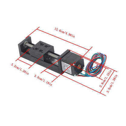Solid Spare 50mm Mini Sliding Table Linear Actuator Motion T6×1 Lead Screw NEMA11 Step Motor
