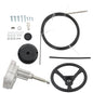 Solid Spare 17 Feet Boat Rotary Steering System Outboard Kit SS13217 Marine With 12.4" Wheel