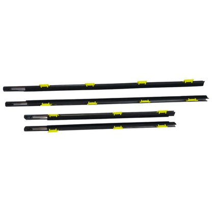 For Honda CR-V 2005 EX CRV Window Weatherstrip 4PC Sweep Molded Trim Outer Black