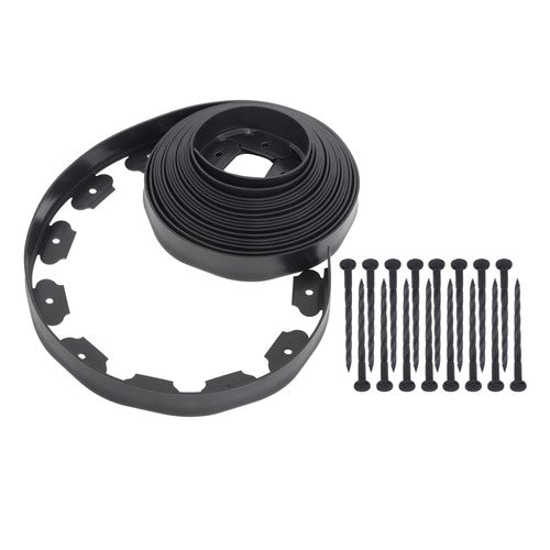 Solid Spare Lawn Border L-shaped Lawn Garden Edging Kit With Anchoring Spikes No Dig