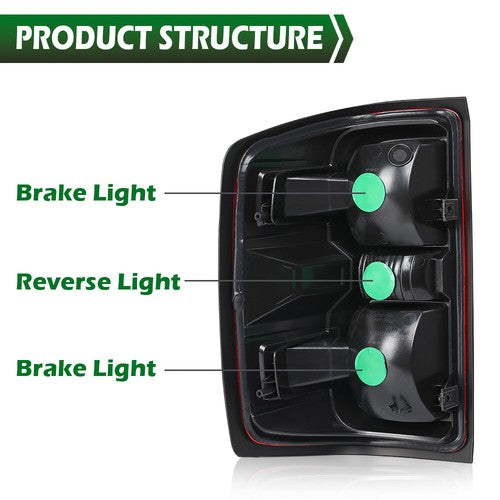 Solid Spare Fit For 14-19 Chevy Silverado Rear Tail Light Brake Lamp Right Passenger Side