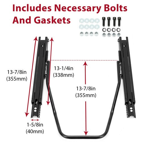 Solid Spare Universal Dual Lock Steel Slider Rails Bracket For Racing Seat Base Heavy Duty