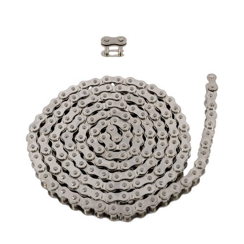 Solid Spare 60SS Heavy Duty Roller Chain 10 feet With 2 Connecting Links Carbon Steel ?
