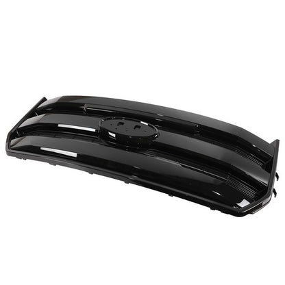 Front Upper Grill Grille Gloss Black For 2015 2016 2017 Ford F-150 W/O Camera