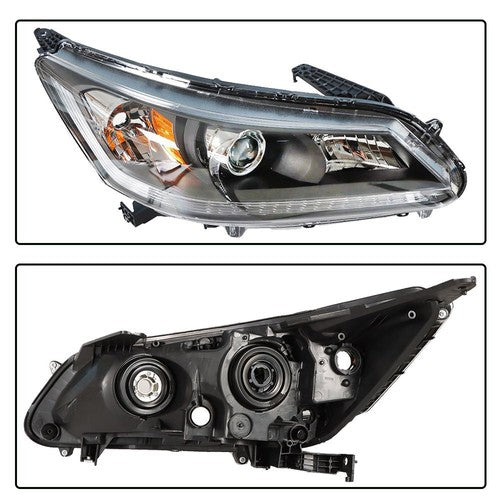Solid Spare 1PCS Passenger Headlight Assembly Fit For Honda Accord 2013-2015 Clear Halogen
