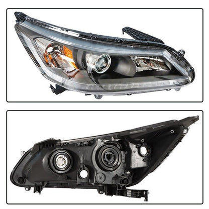 Solid Spare 1PCS Passenger Headlight Assembly Fit For Honda Accord 2013-2015 Clear Halogen