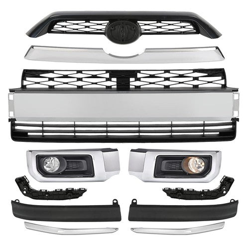 Solid Spare Fit For 14-19 Toyota 4Runner Limited Front Bumper Grille Assembly Body Kits