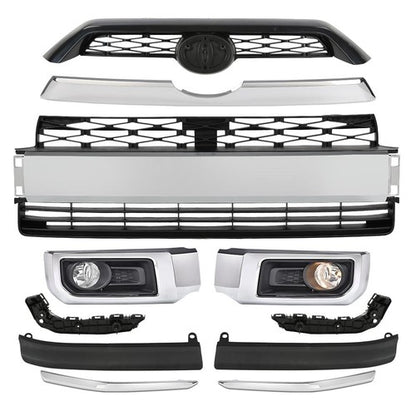 Solid Spare Fit For 14-19 Toyota 4Runner Limited Front Bumper Grille Assembly Body Kits