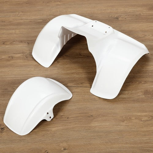 Solid Spare For Honda ATC70 ABS Painted White Front and Rear Fender Set 1978-1985
