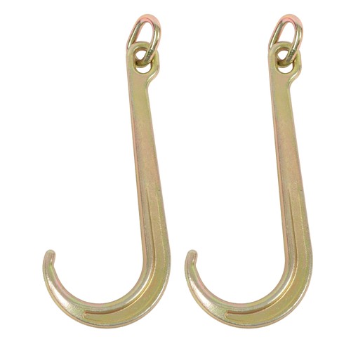 Solid Spare 2 Pack 15 Inch 5400 Lbs Working Load Limit G70 Steel Heavy Duty Towing J Hook