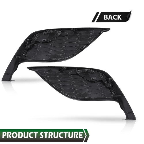 Solid Spare Fit For 21-24 Toyota Camry SE XSE Front Bumper Insert Fog Light Cover Left+Right