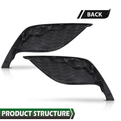 Solid Spare Fit For 21-24 Toyota Camry SE XSE Front Bumper Insert Fog Light Cover Left+Right