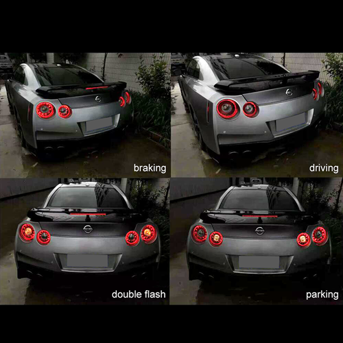 Fits 2009-2022 Nissan GTR R35 Red LED OE Style Tail Lights Upgrade Brake Lamps