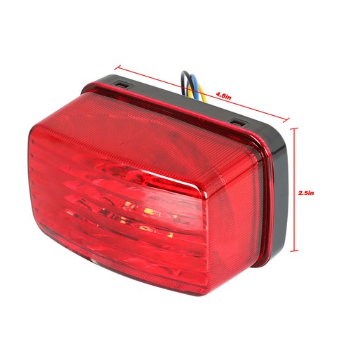 Solid Spare Taillight Assembly w/ Bulb For Yamaha Rhino 660 YXR660F 4X4 2004 2005 2006 2007