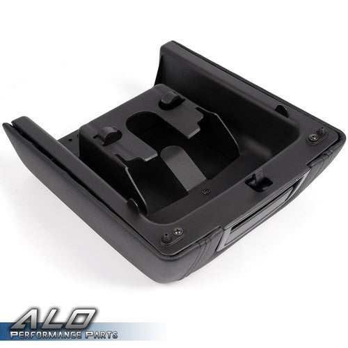 Solid Spare Center Console Arm Rest Lid Cover Pad Leather Fit For 2004-2008 Ford F-150 Black