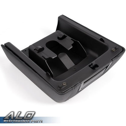 Solid Spare Center Console Arm Rest Lid Cover Pad Leather Fit For 2004-2008 Ford F-150 Black