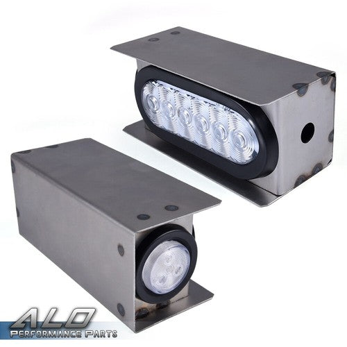 Solid Spare Fit For Trailer/Truck LED Steel Housing Box 6"Oval Tail Light 2"Marker Light