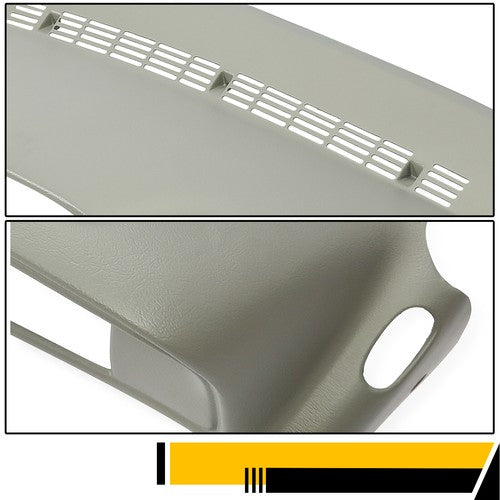 Solid Spare Molded Dash Cover Overlay for 1997-99 2000 Chevy GMC SUVs C/K1500 Suburban Grey