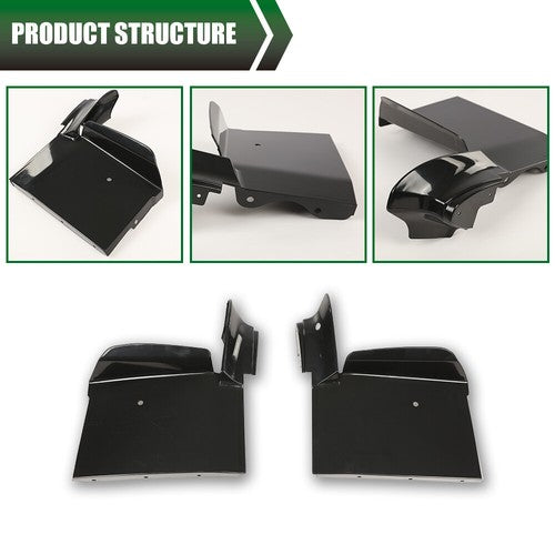 Solid Spare Fit For 1979-1985 Cadillac Eldorado Front Rear Bumper Panel Fillers Set Black