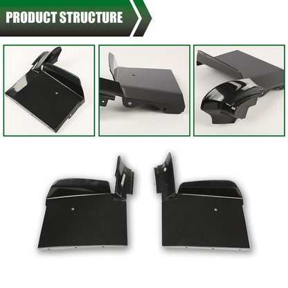 Solid Spare Fit For 1979-1985 Cadillac Eldorado Front Rear Bumper Panel Fillers Set Black
