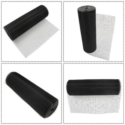 Solid Spare 1/2 inch 36x100 19 Gauge Black Vinyl Coated Hardware Cloth - Coated Wire Mesh