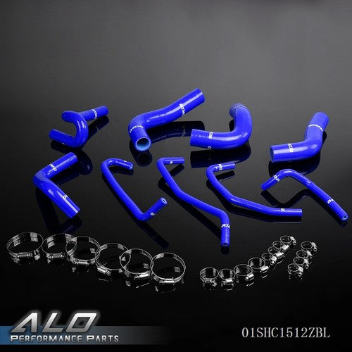 Solid Spare 9pcs Silicone Radiator Hose Kit Fit For 1994-1997 Mazda Miata MX5 1.8L Blue
