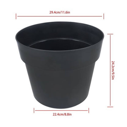 Solid Spare Heavy Duty 5 Gallon Planters Plastic Nursery Pots Flower Plant Pots 6 Pack