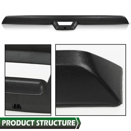 Solid Spare For 07-13 Avalanche Escalade Rear Tailgate Spoiler Molding Trim w/ Camera Hole
