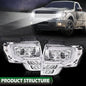 Solid Spare Fit For 09-14 Ford F-150 Dual LED Projector Chrome Headlights Left+Right