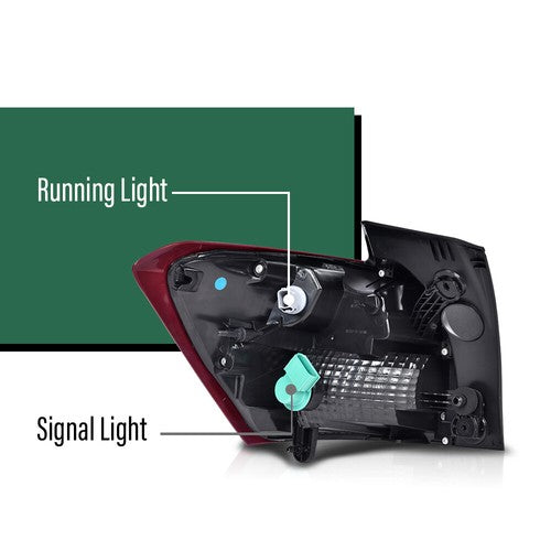 Solid Spare Fit For 18-20 Chevrolet Equinox Halogen Tail Light Brake Lamp Outer Right Side