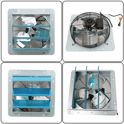 Solid Spare 14 Inch Shutter Exhaust Fan Aluminum High Speed Wall Mounted Greenhouse Garage
