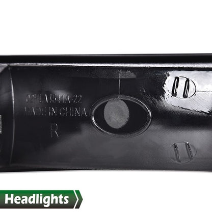 Solid Spare Fit For 1999-2007 GMC Sierra/Yukon LED DRL Smoke Black Headlights+Bumper Lamps