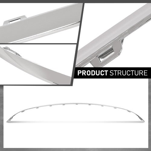 Solid Spare Fit For 2011-2014 Audi A8 Quattro Rear Bumper Silver Trim 4H08074432ZZ AU1144100