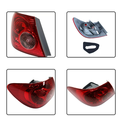 For 2003-2008 Toyota Corolla Outer+Inner Tail Lights Left Driver Side Clear Lens