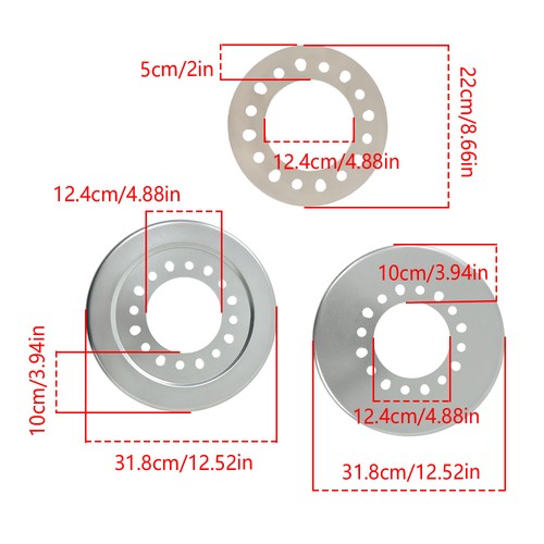 Solid Spare For Dodge/Ford 3/4 & 1 Ton Single Rear Wheel Central Wheel Balancer 300-318