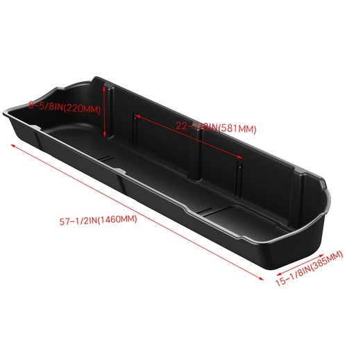Solid Spare Underseat Storage Box Black For 09-14 Ford F-150 Super Crew Cab w/o Subwoofer