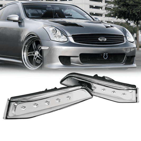 Solid Spare Pair Clear Len Bumper Side Marker Lights Side Lamp For 03-07 INFINITI G35 Couple